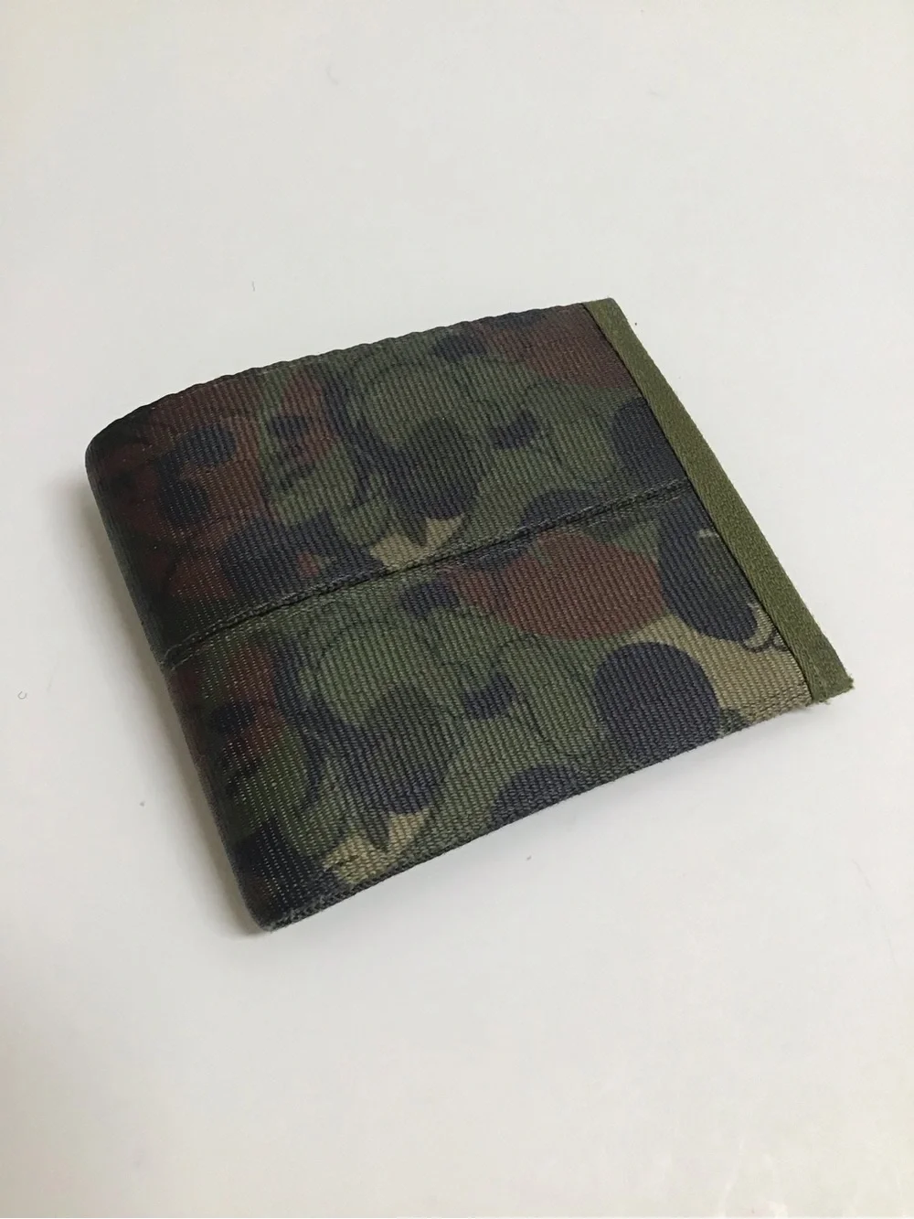 Disney Harveys Collab Forest Mickey Seatbelt Wallet Billfold Camouflage Vintage